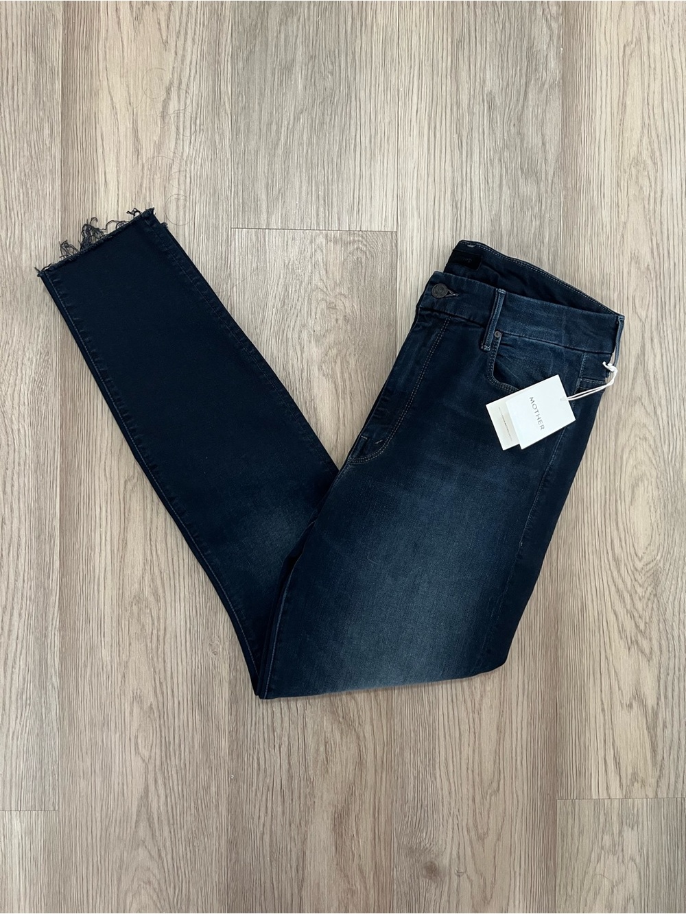 MOTHER High Waisted Looker Ankle Fray Jeans Last Call Size 31 NWT 1411-104